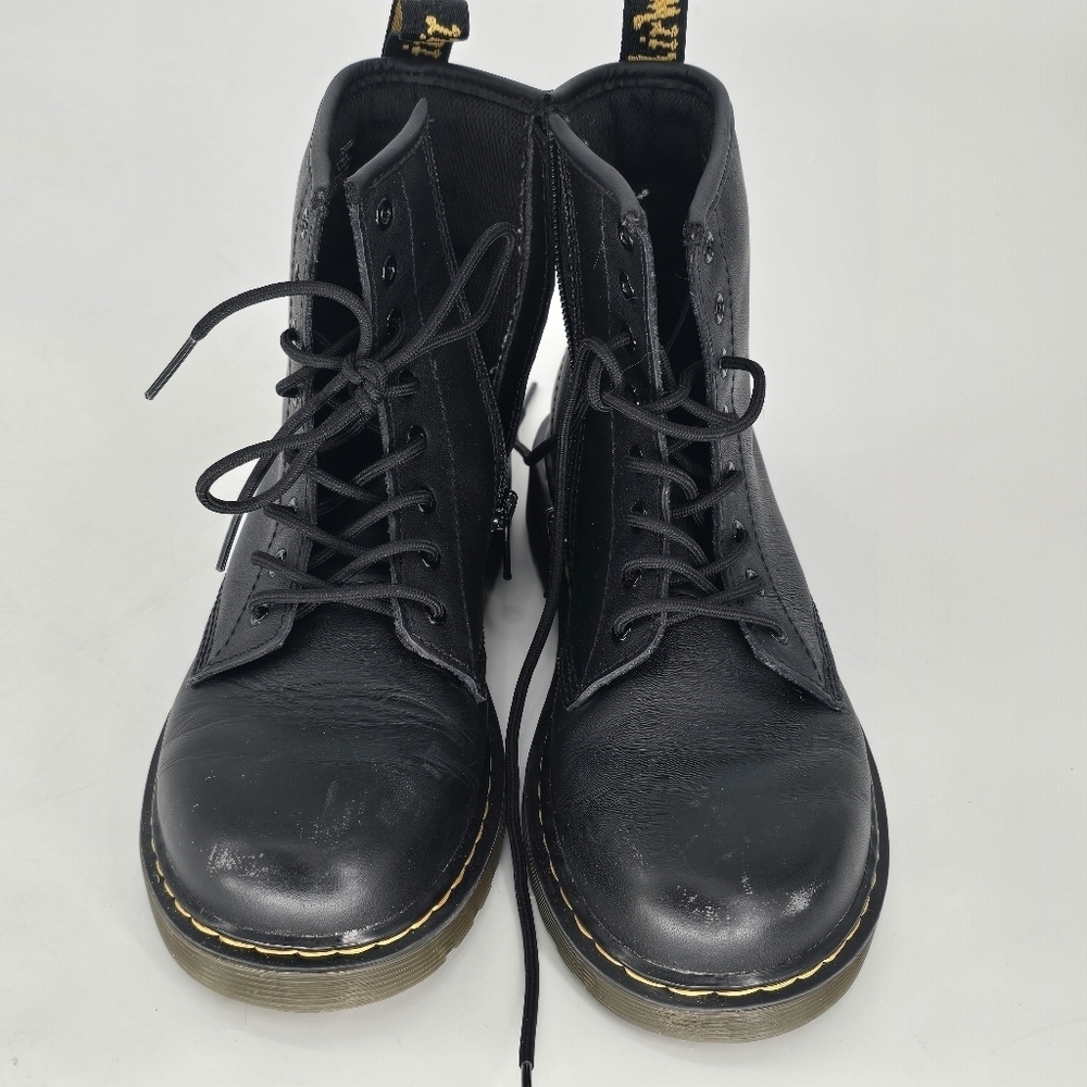 Dr martins Junior 1460 Softy T Leather Lace Up Boots black size boys 4 girls 5